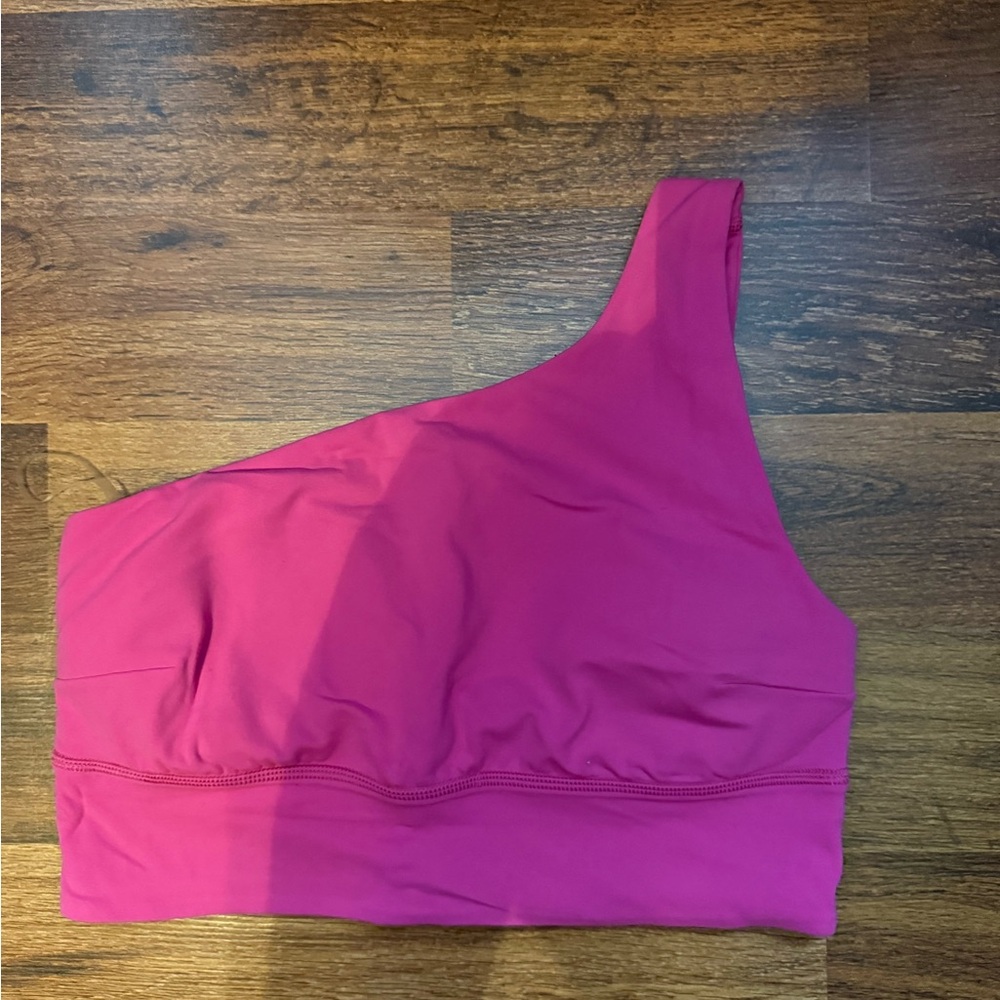 Lululemon Athletica One-Shoulder Magenta Sports Bra